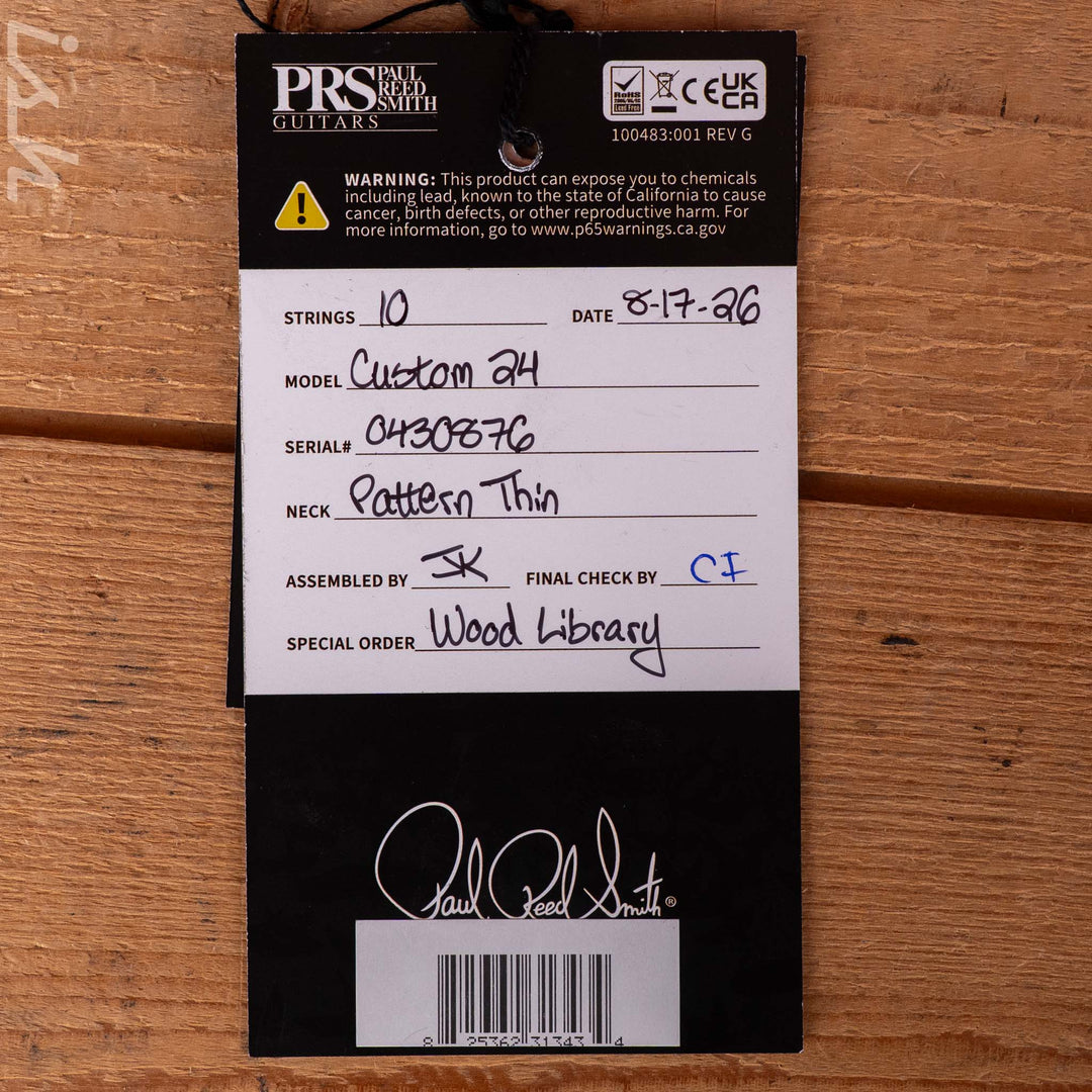 PRS Wood Library Custom 24 10-Top Quilt Amaretto Fade Ish 15th Anniversary