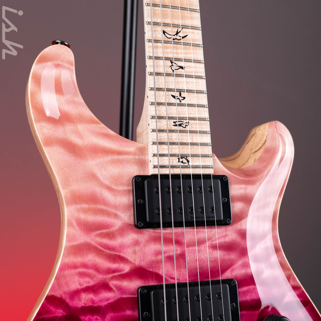 PRS Wood Library Mark Holcomb 10-Top Quilt Midnight Orchid Fade Ish 15th Anniversary Maple Neck