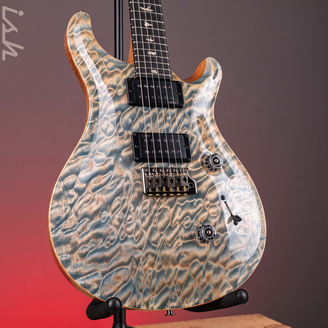 PRS Wood Library Custom 24 One Piece Artist Quilt Top Faded Indigo