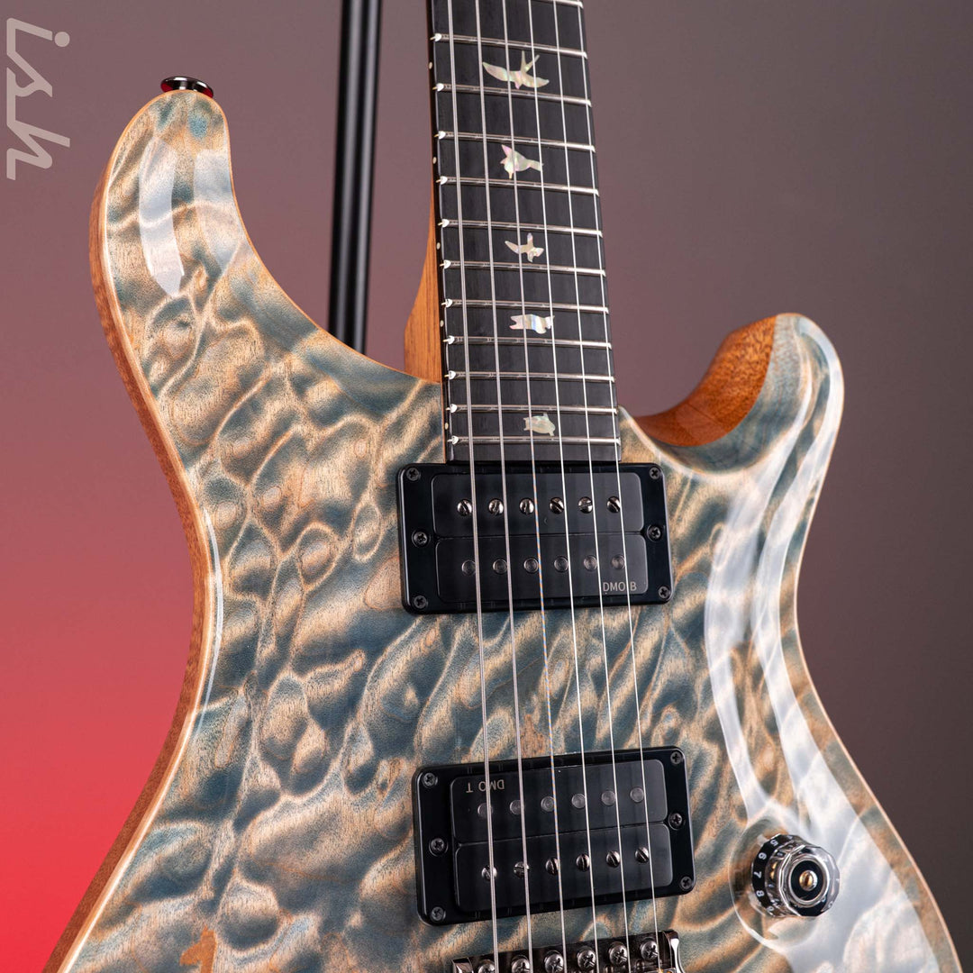 PRS Wood Library Custom 24 One Piece Artist Quilt Top Faded Indigo