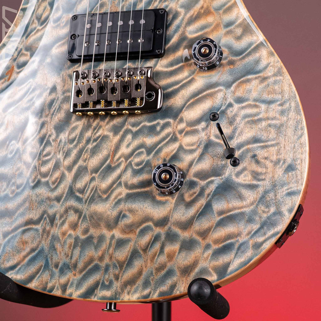 PRS Wood Library Custom 24 One Piece Artist Quilt Top Faded Indigo