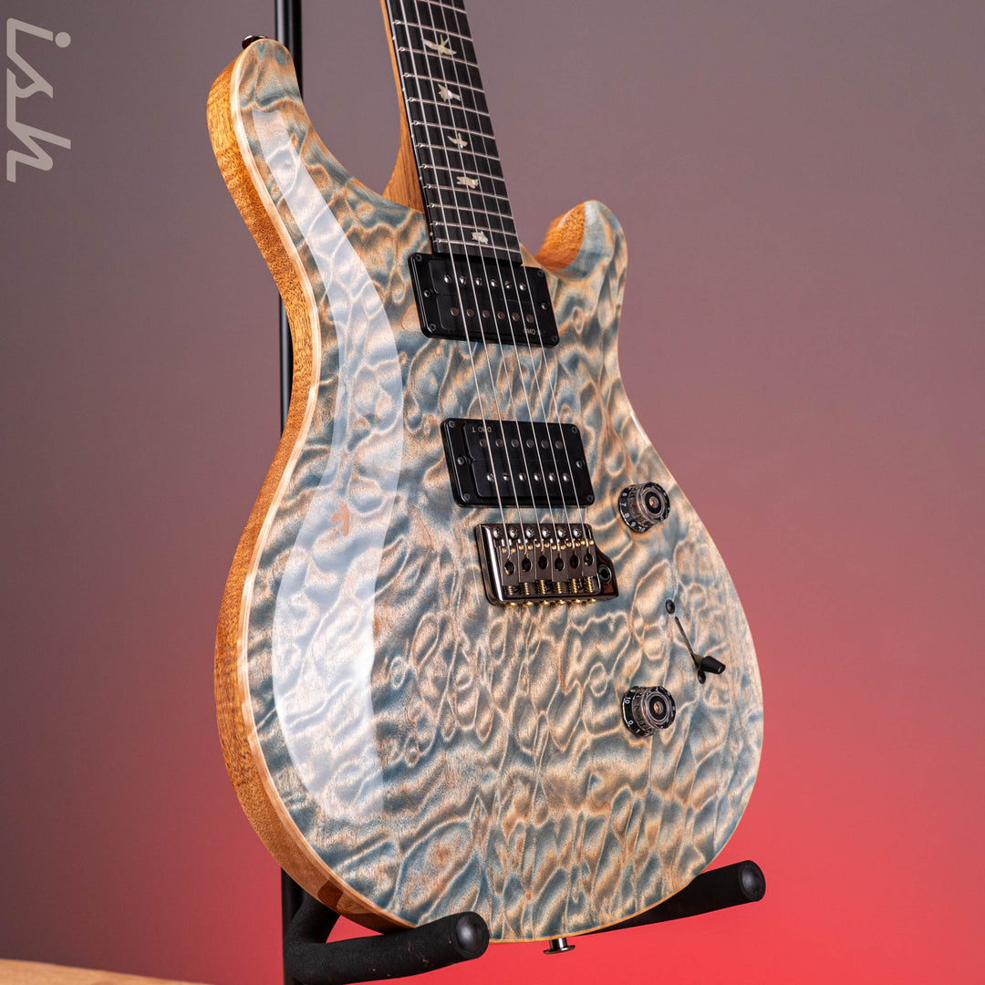 PRS Wood Library Custom 24 One Piece Artist Quilt Top Faded Indigo