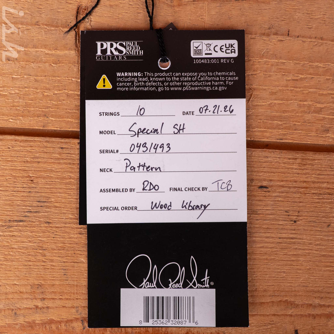 PRS Wood Library Special Semi-Hollow Fire Fade Smokeburst