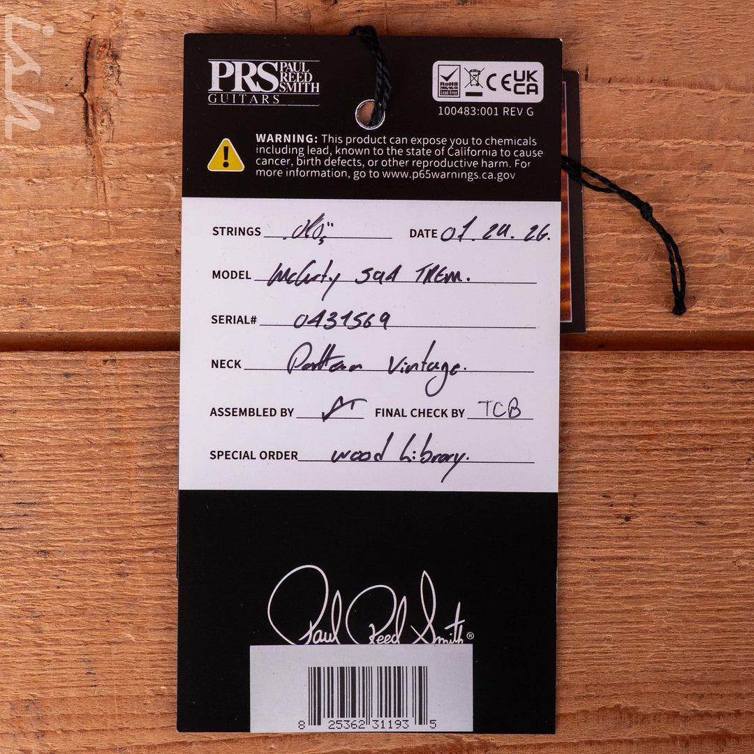 PRS Wood Library McCarty Tremolo 10-Top Charcoal