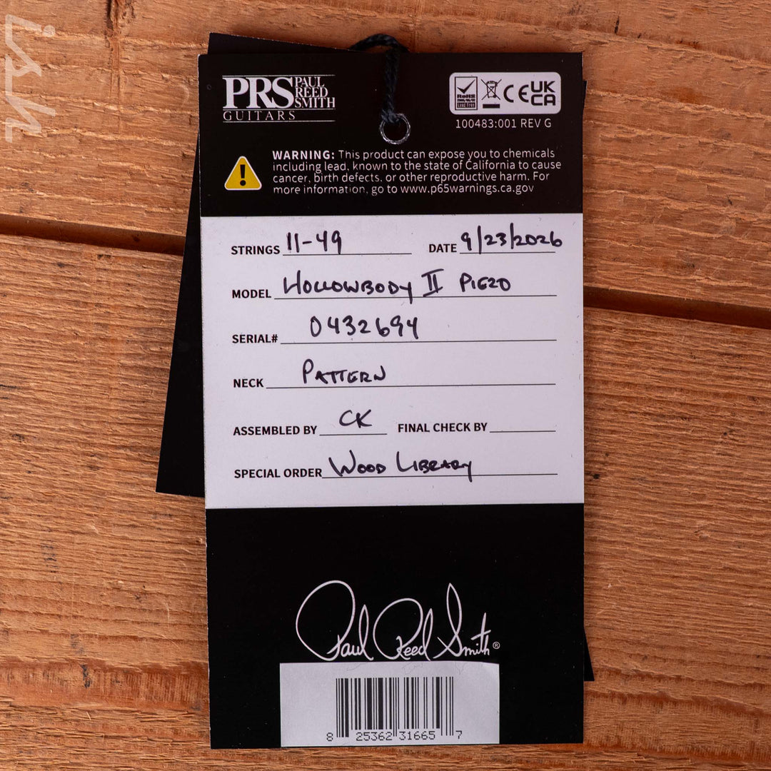 PRS Wood Library Hollowbody I Piezo Spruce Top Natural
