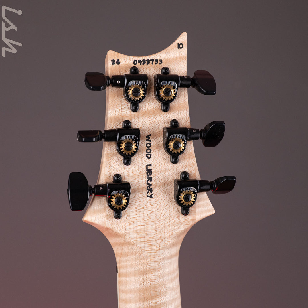 PRS Wood Library Mark Holcomb 10-Top Quilt Midnight Orchid Fade Ish 15th Anniversary Maple Neck