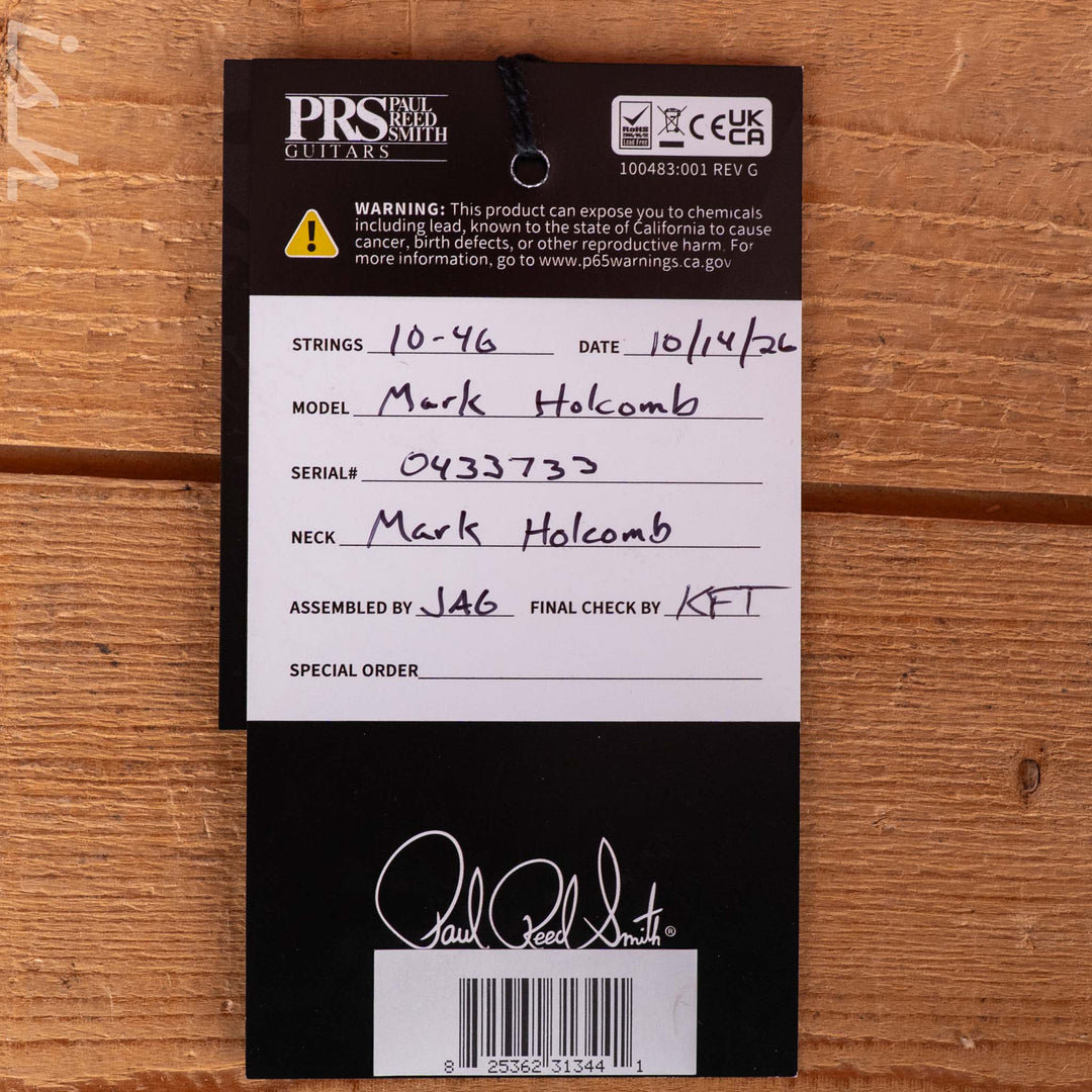 PRS Wood Library Mark Holcomb 10-Top Quilt Midnight Orchid Fade Ish 15th Anniversary Maple Neck