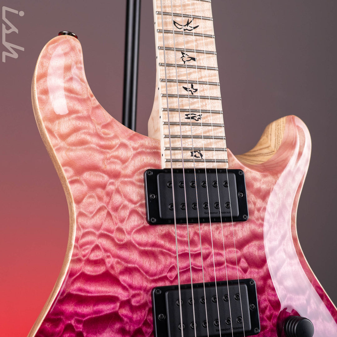 PRS Wood Library Mark Holcomb 10-Top Quilt Midnight Orchid Fade Ish 15th Anniversary Maple Neck