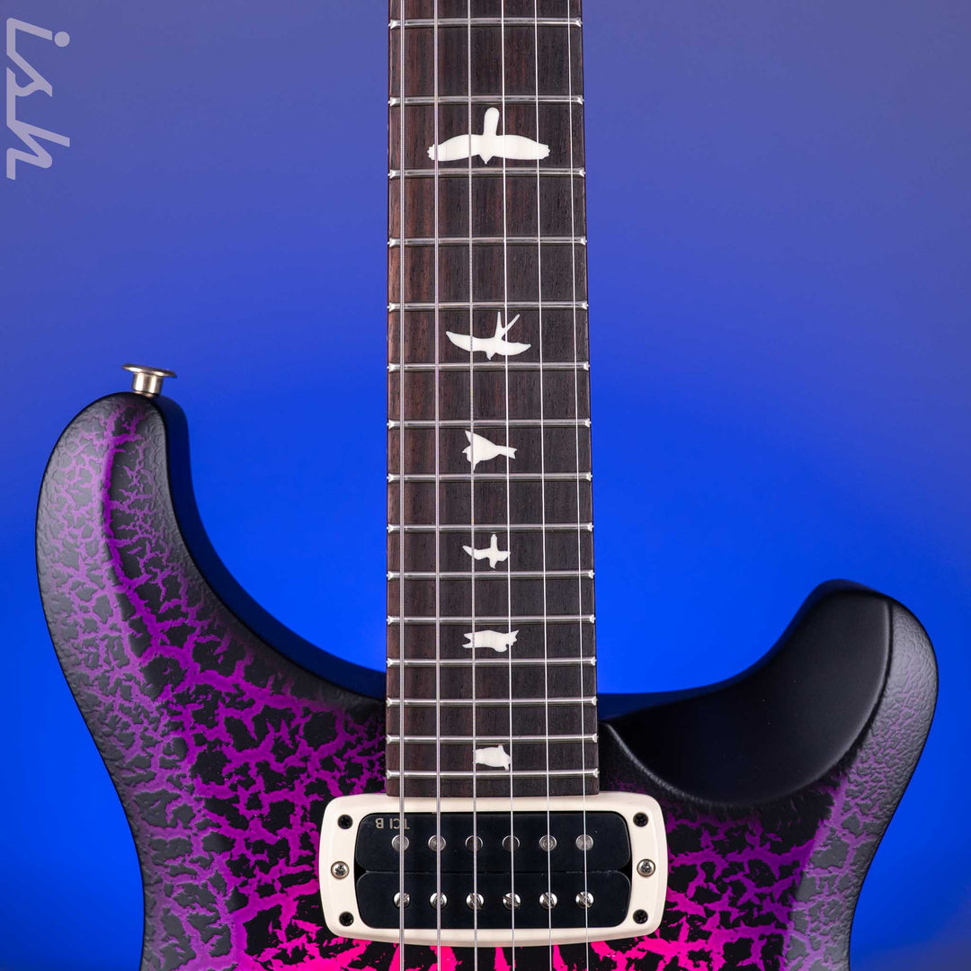 PRS S2 Custom 24-08 Pink Purple Crackle Burst Sprayer&
