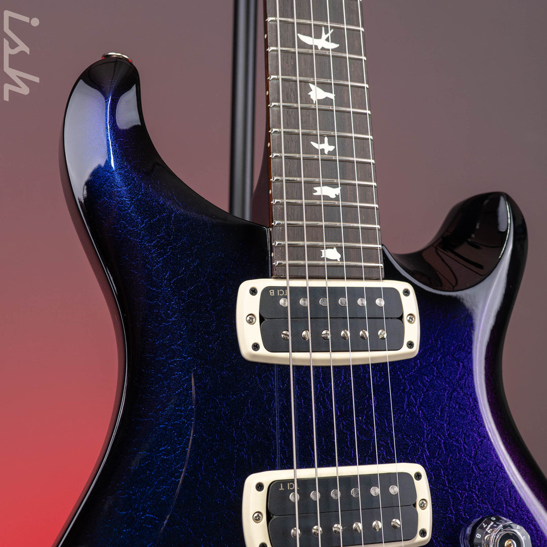 PRS S2 Custom 24-08 Purple-Blue Smokeburst Colorshift Holoflake Crackle Sprayer&