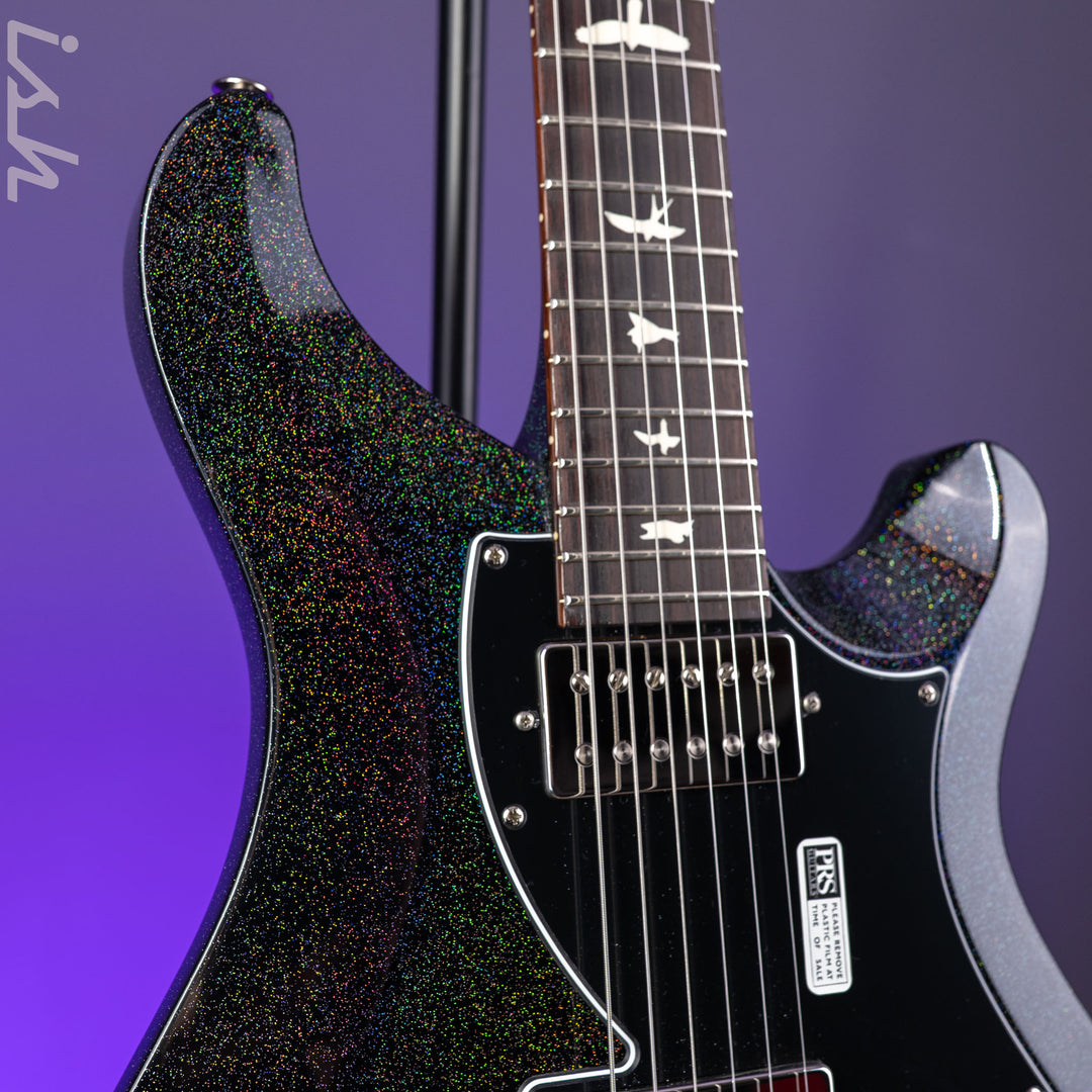 PRS S2 Vela HHT Gloss Black Rainbow Holoflake *New Model*