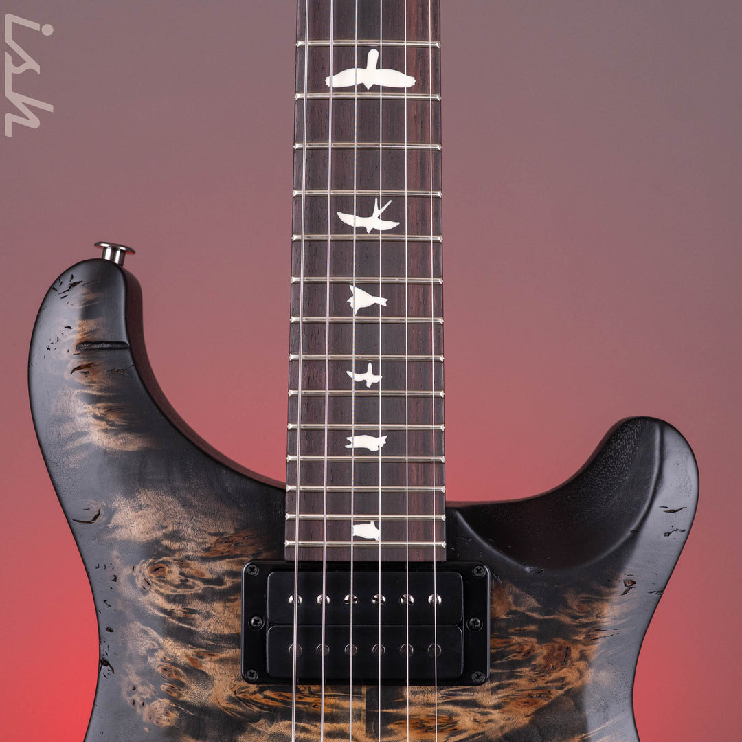 PRS Wood Library Select Limited S2 Custom 24 Poplar Burl Charcoal Burst