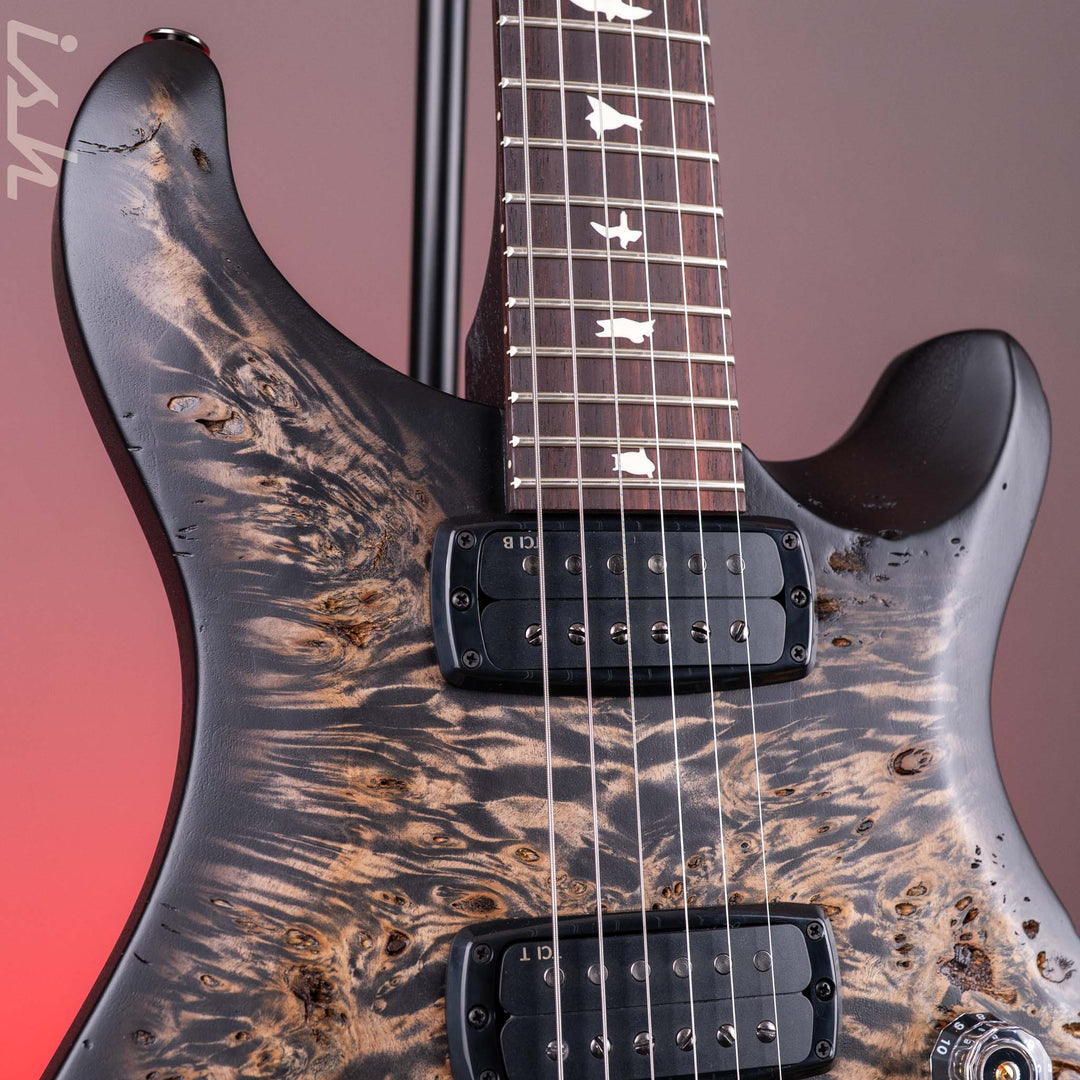 PRS Wood Library Select Limited S2 Custom 24-08 Poplar Burl Charcoal Burst