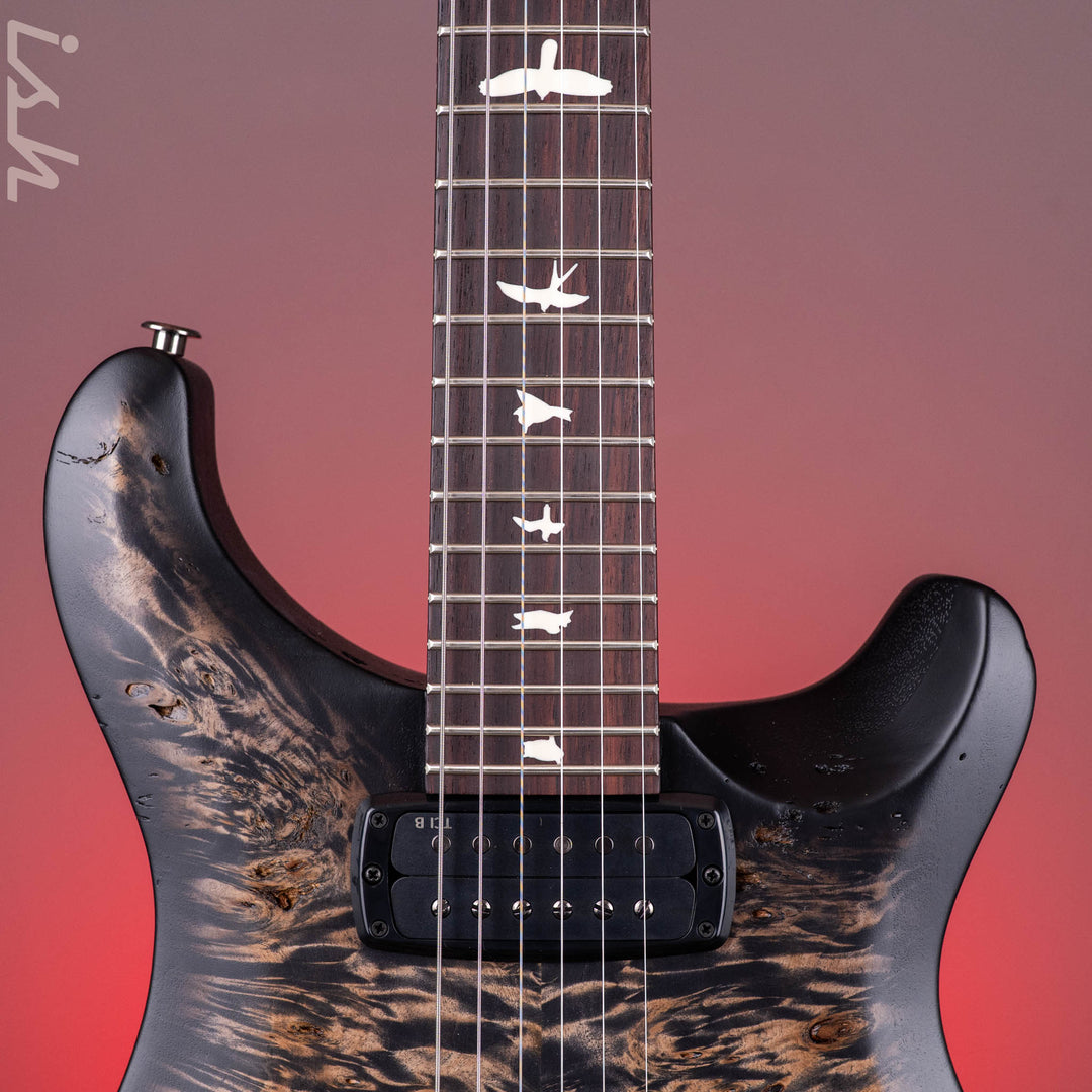 PRS Wood Library Select Limited S2 Custom 24-08 Poplar Burl Charcoal Burst