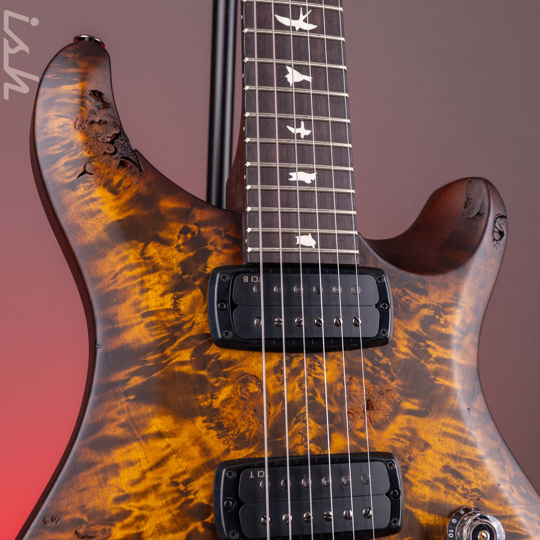 PRS Wood Library Select Limited S2 Custom 24-08 Poplar Burl Black Gold Burst