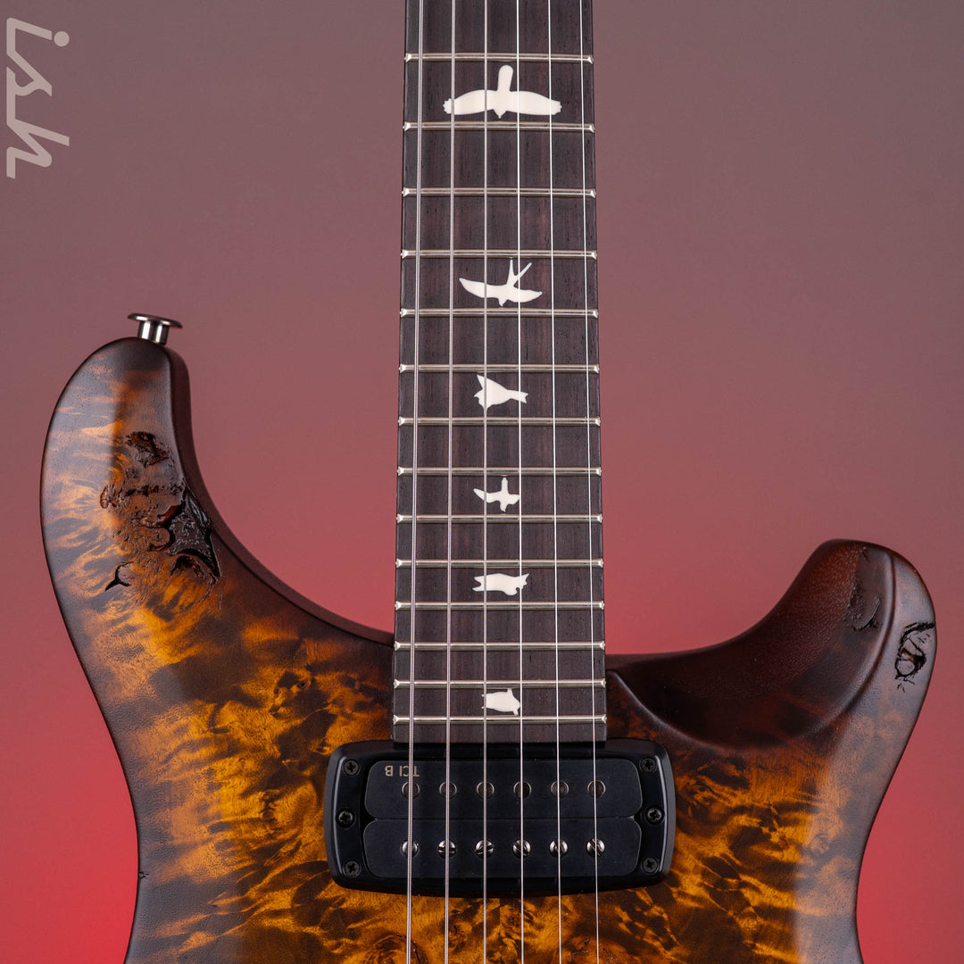 PRS Wood Library Select Limited S2 Custom 24-08 Poplar Burl Black Gold Burst