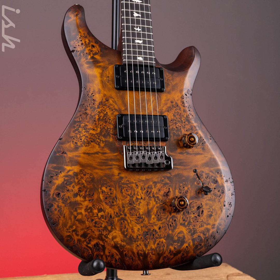 PRS Wood Library Select Limited S2 Custom 24 Poplar Burl Black Gold Burst