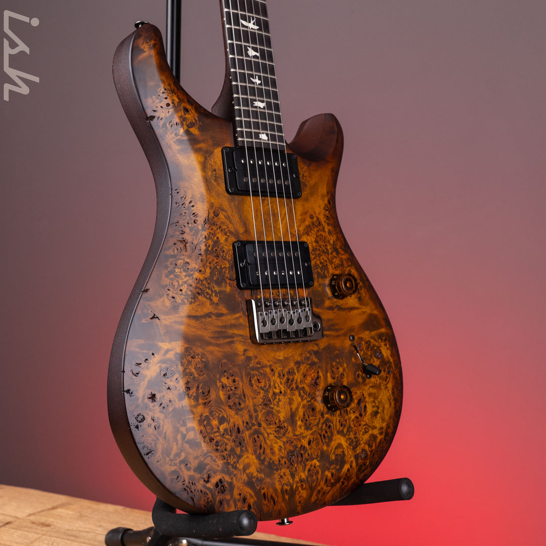 PRS Wood Library Select Limited S2 Custom 24 Poplar Burl Black Gold Burst