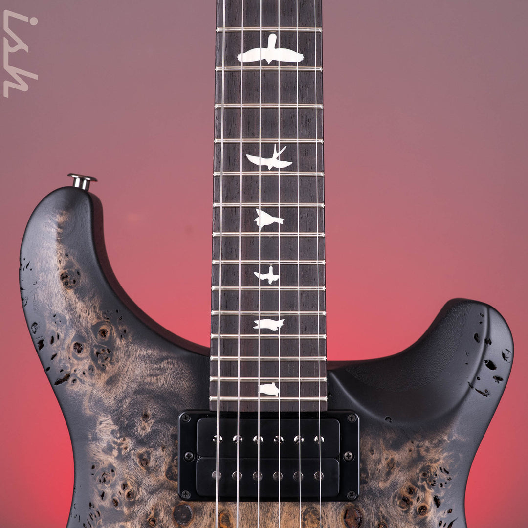PRS Wood Library Select Limited S2 Custom 24 Poplar Burl Charcoal Burst