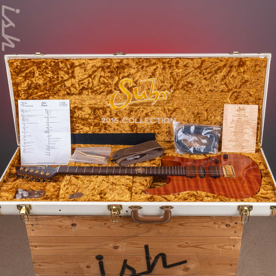2015 Suhr Modern Carve Natural Top Figured Redwood Collection 