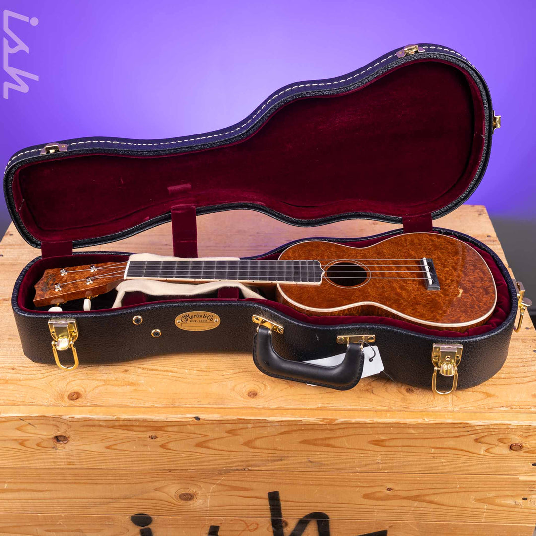 2024 Martin Custom Shop Concert Ukulele Natural Quilted Sapele