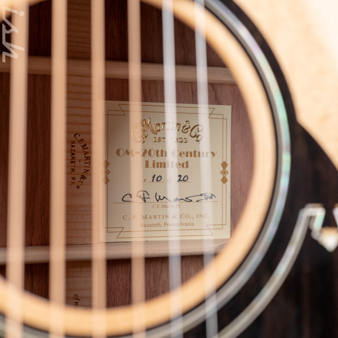 2024 Martin OM 20th Century Limited 10 of 20 Acoustic Guitar Guatemalan Rosewood
