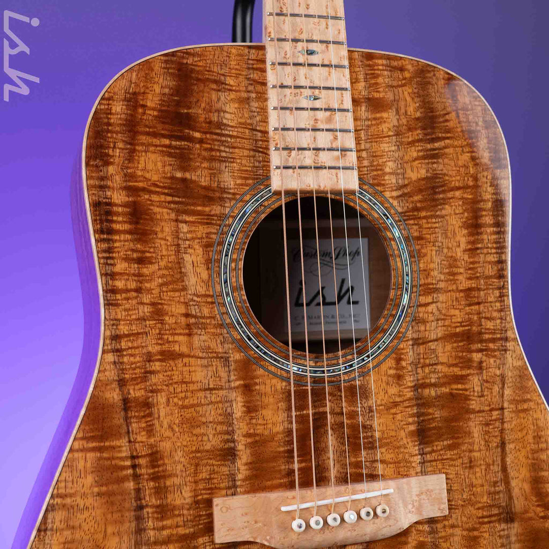 Martin Custom Shop D-28 Style Dreadnought Acoustic Guitar Highly Flamed Koa