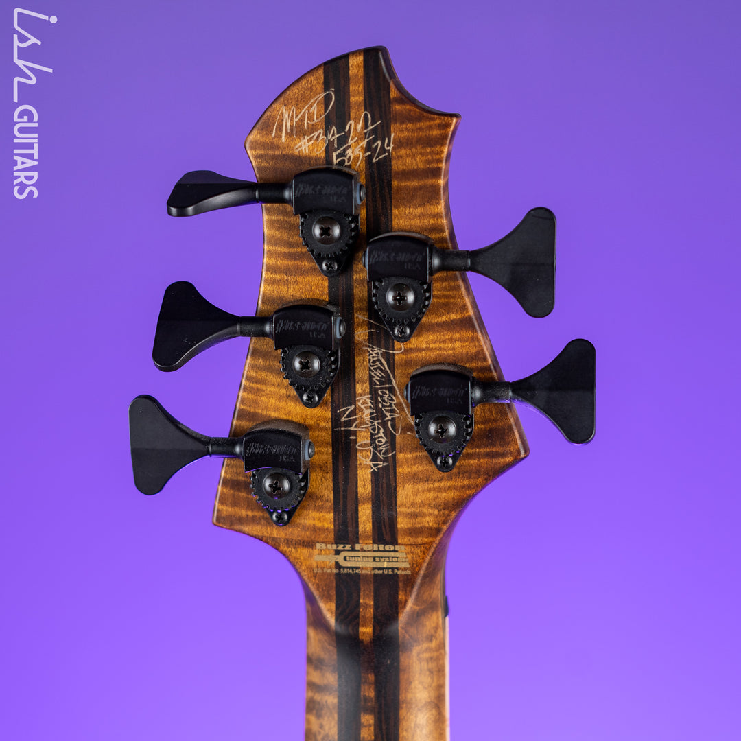 MTD 535-24 5-String Bass NAMM Brown Walnut on Flamed Sycamore