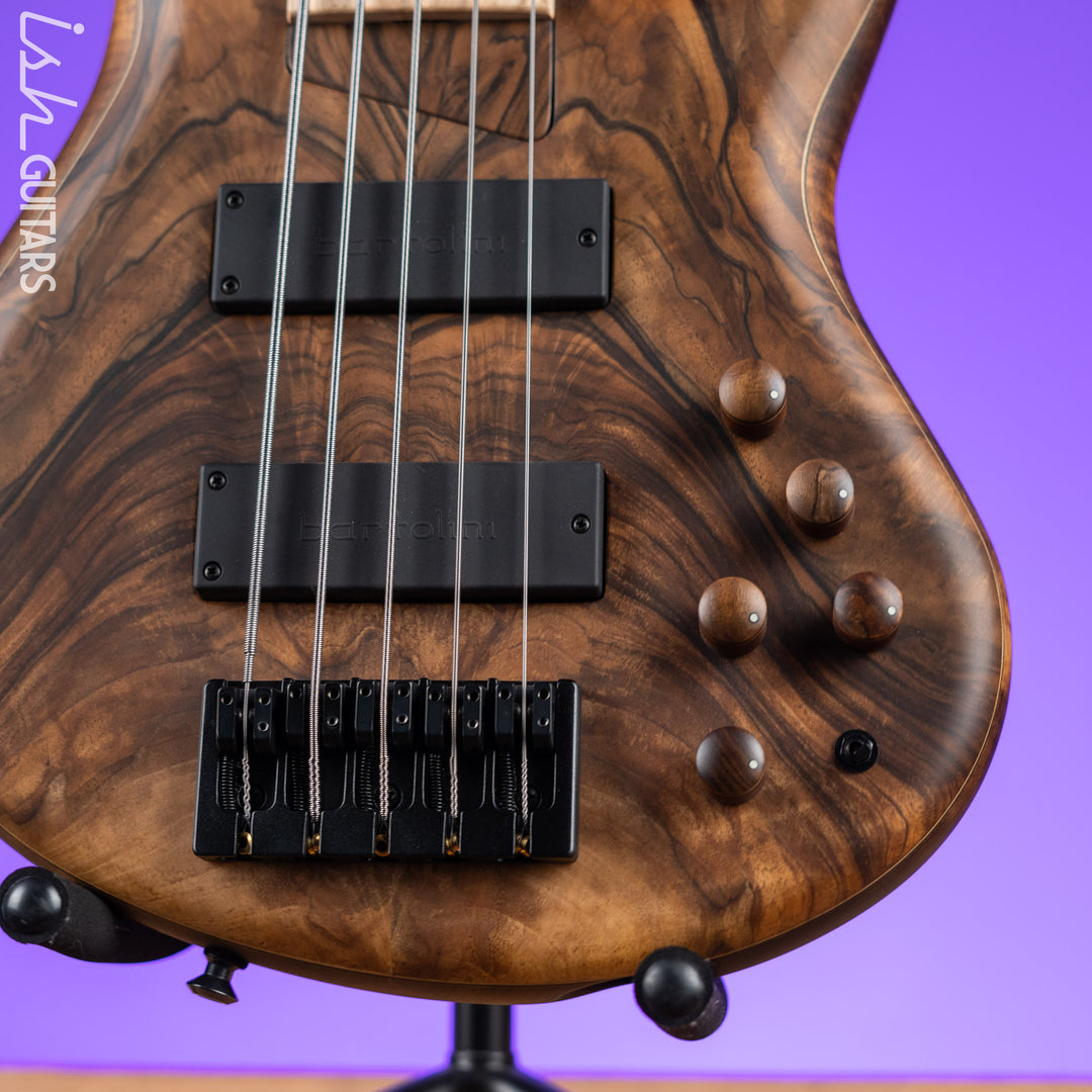 MTD 535-24 5-String Bass NAMM Brown Walnut on Flamed Sycamore