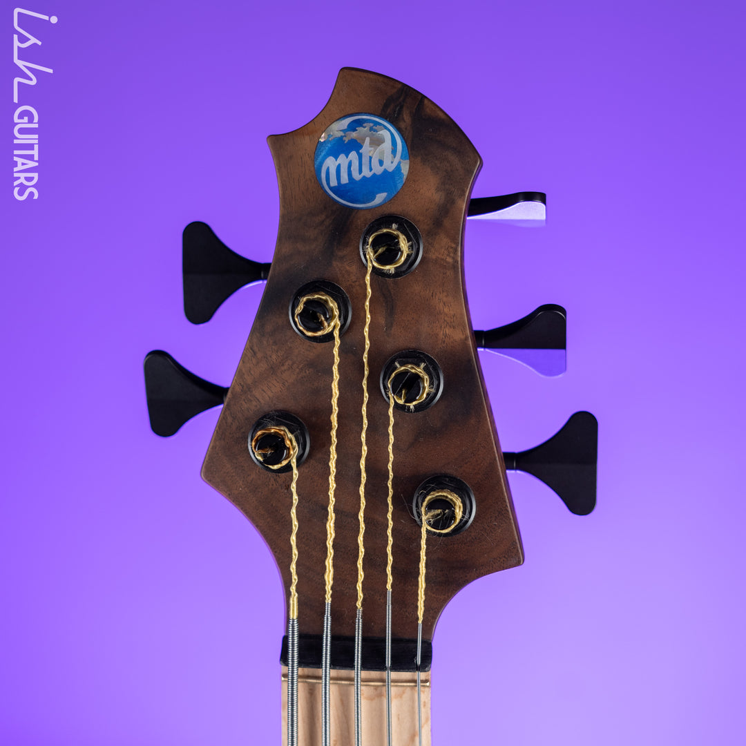 MTD 535-24 5-String Bass NAMM Brown Walnut on Flamed Sycamore