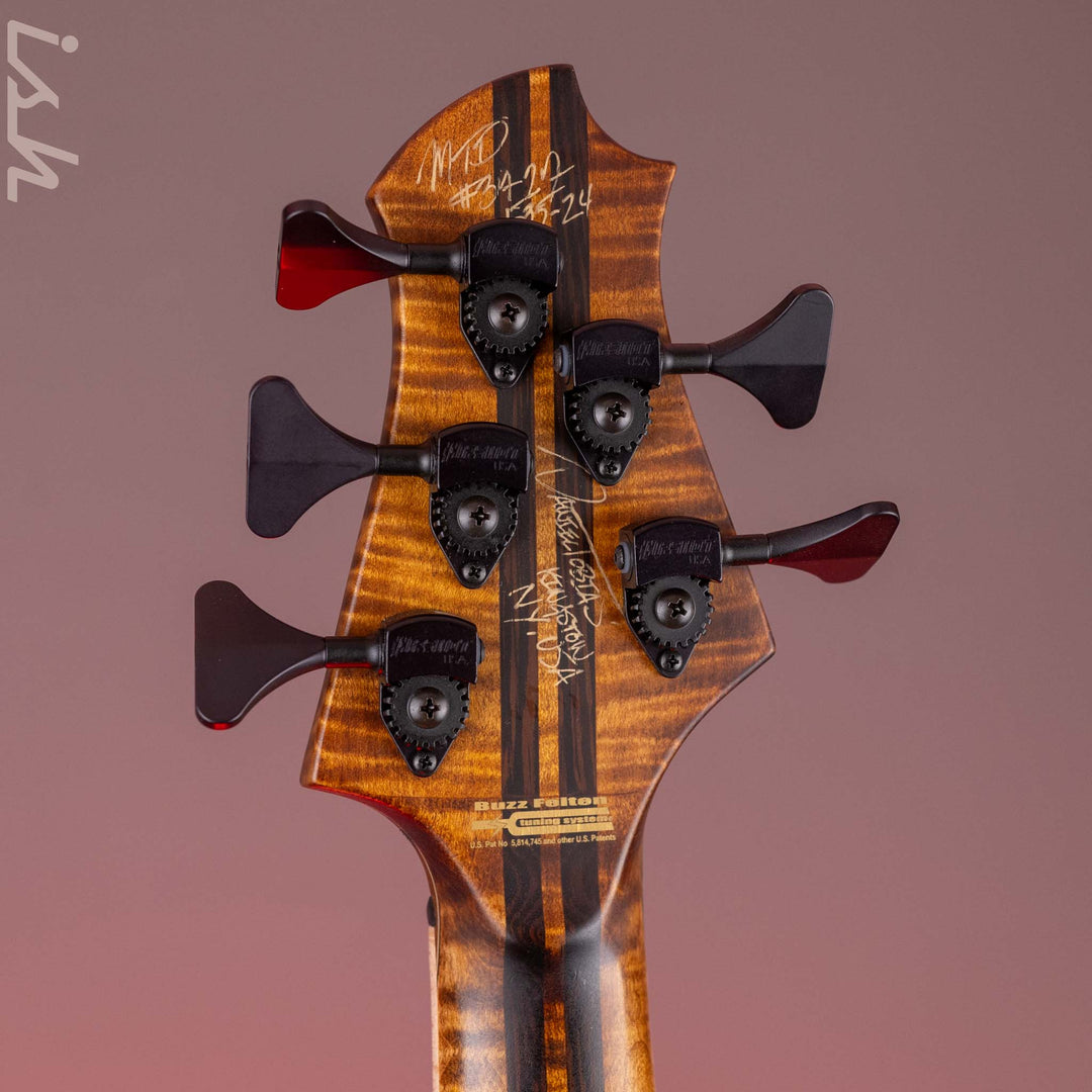 2023 MTD 535-24 5-String Bass NAMM Brown Walnut on Flamed Sycamore