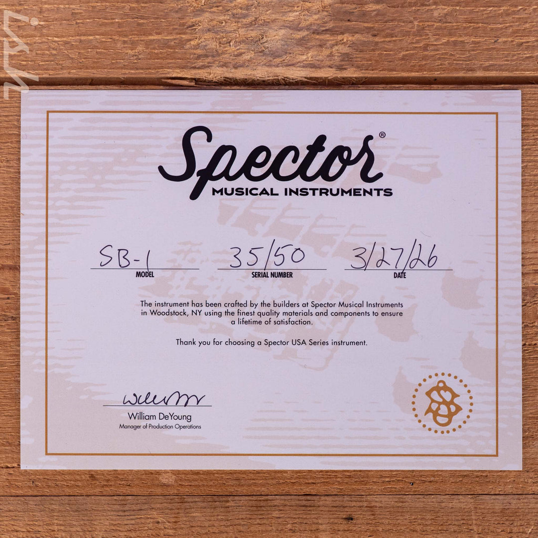 Spector USA SB-1 Reissue Limited Edition Lightly Figured Maple