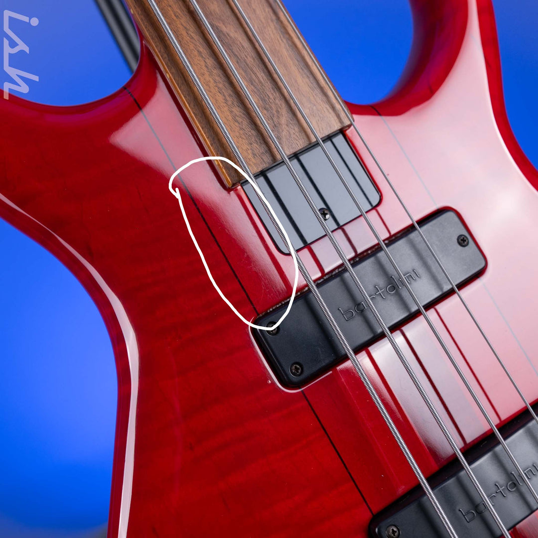 1996 Tobias Basic 4 Fretless Red