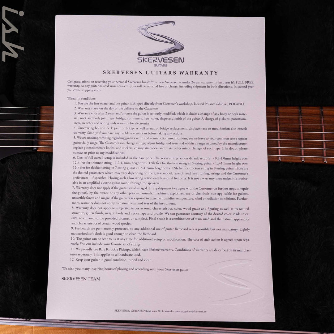 2024 Skervesen Raptor 7-String Black Satin