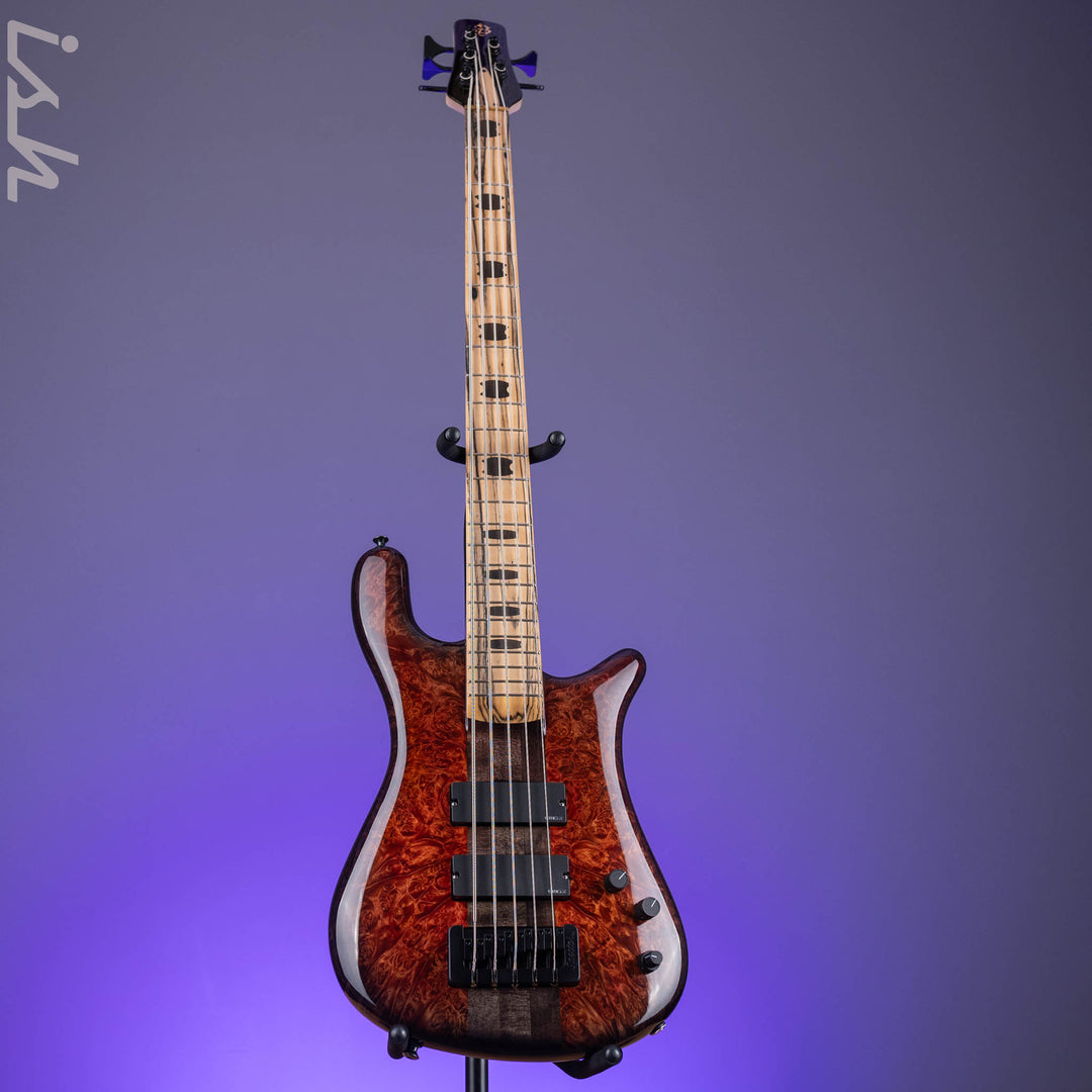 2021 Spector NS-5XL 5-String Bass Maple Burl Ale's Inferno Finish