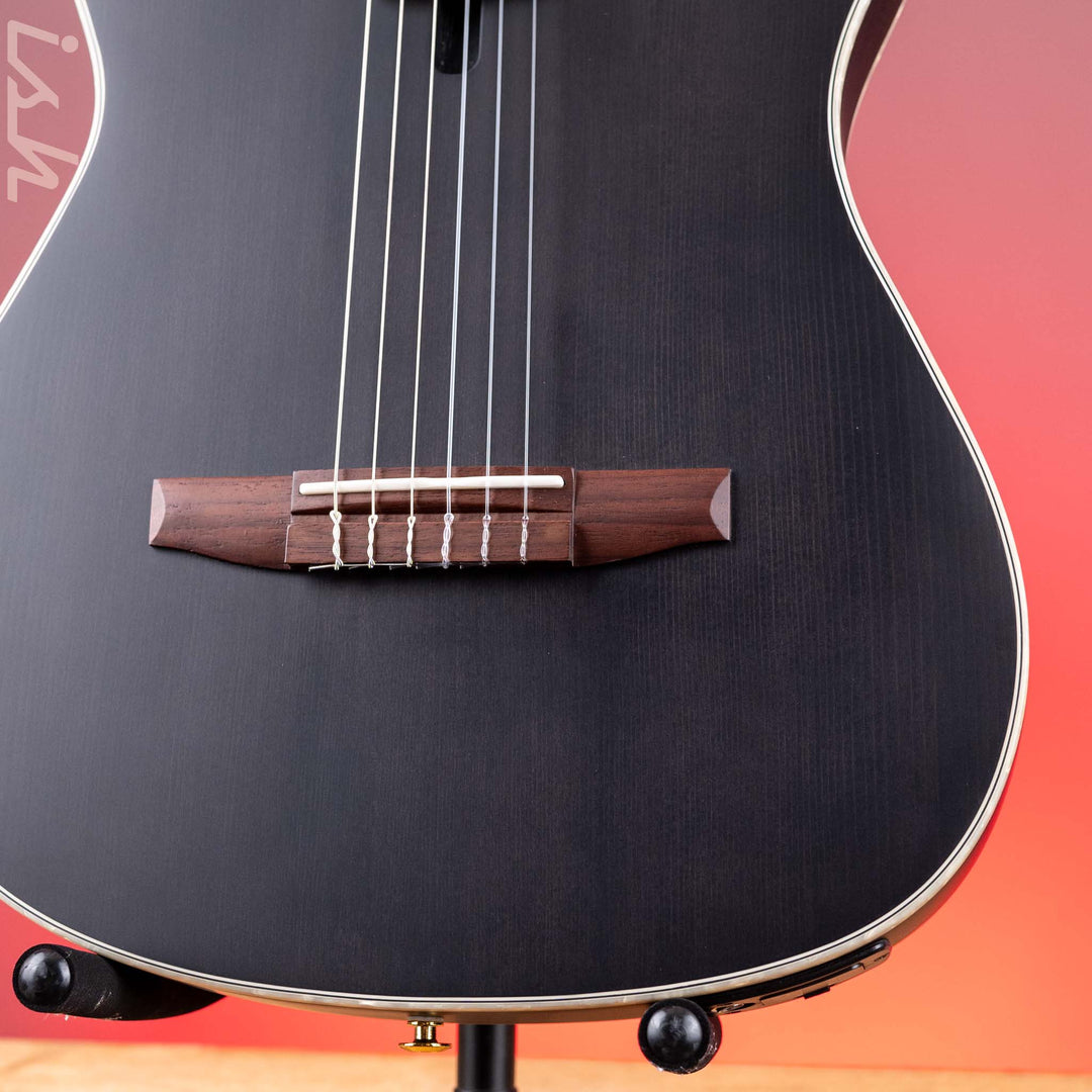 2024 Ibanez TOD10N Tim Henson Signature Nylon Acoustic-Electric Guitar Transparent Black Flat