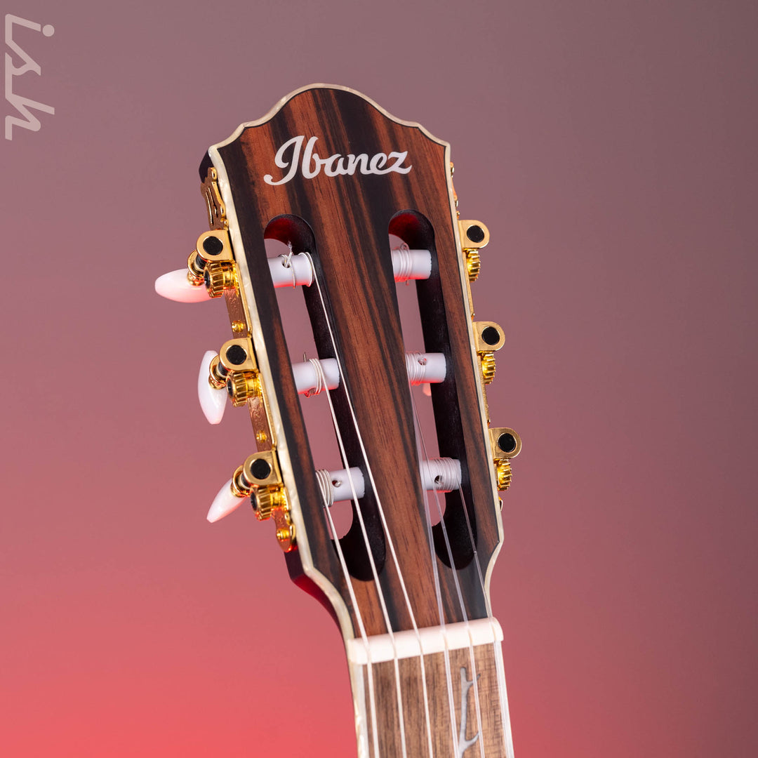 2024 Ibanez TOD10N Tim Henson Signature Nylon Acoustic-Electric Guitar Transparent Black Flat