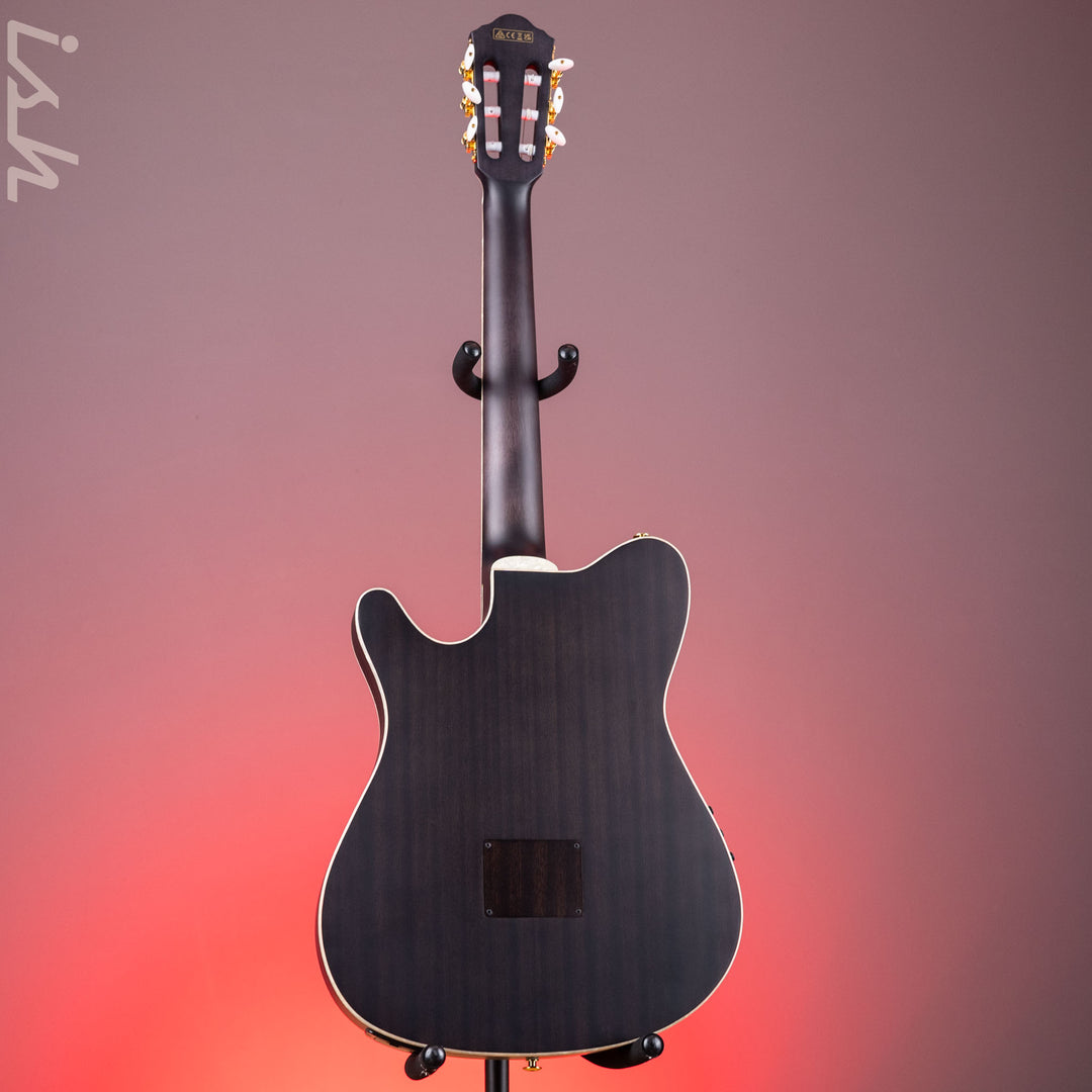 2024 Ibanez TOD10N Tim Henson Signature Nylon Acoustic-Electric Guitar Transparent Black Flat