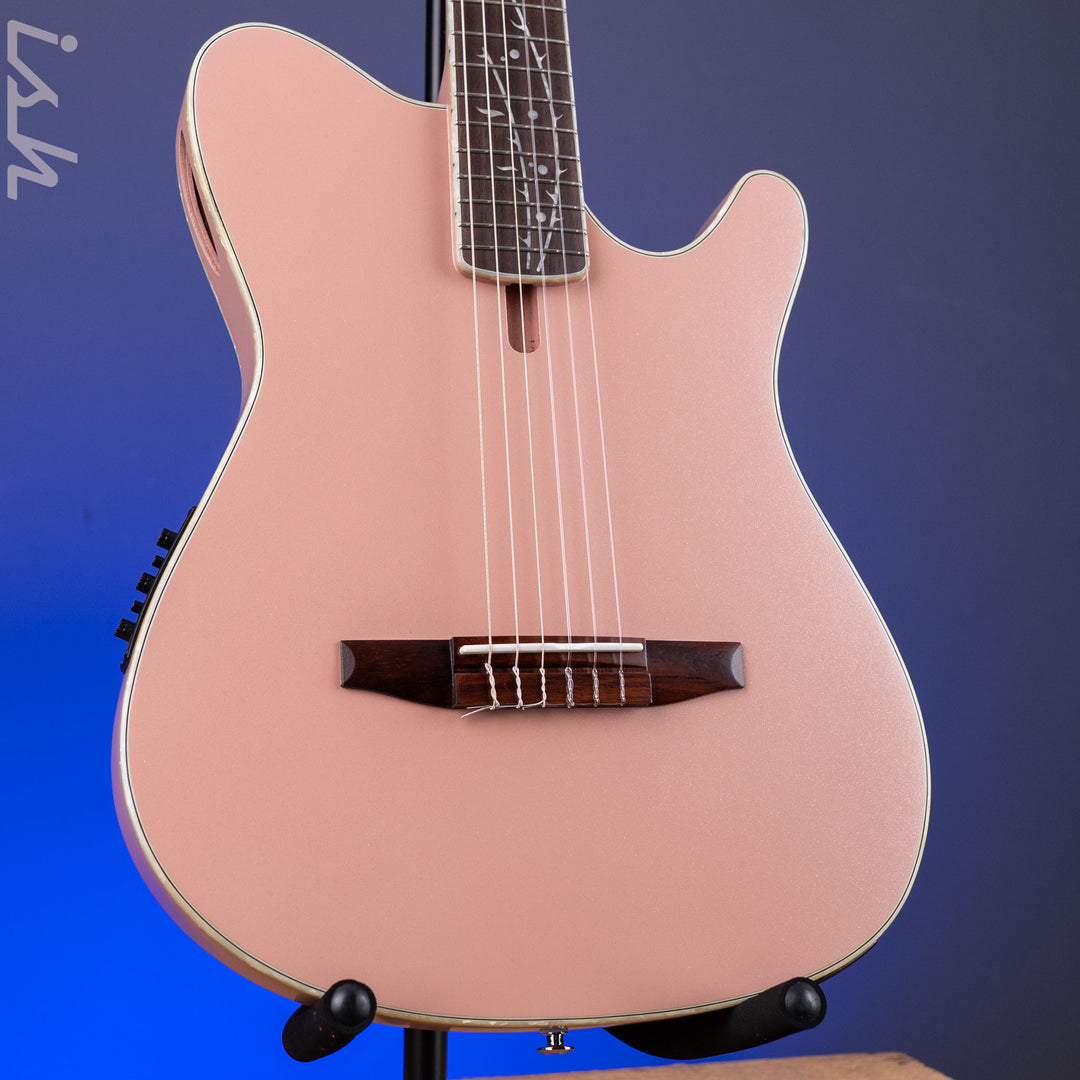 Ibanez TOD10N Tim Henson Signature Nylon Acoustic-Electric Guitar Pearl Pink Flat Demo