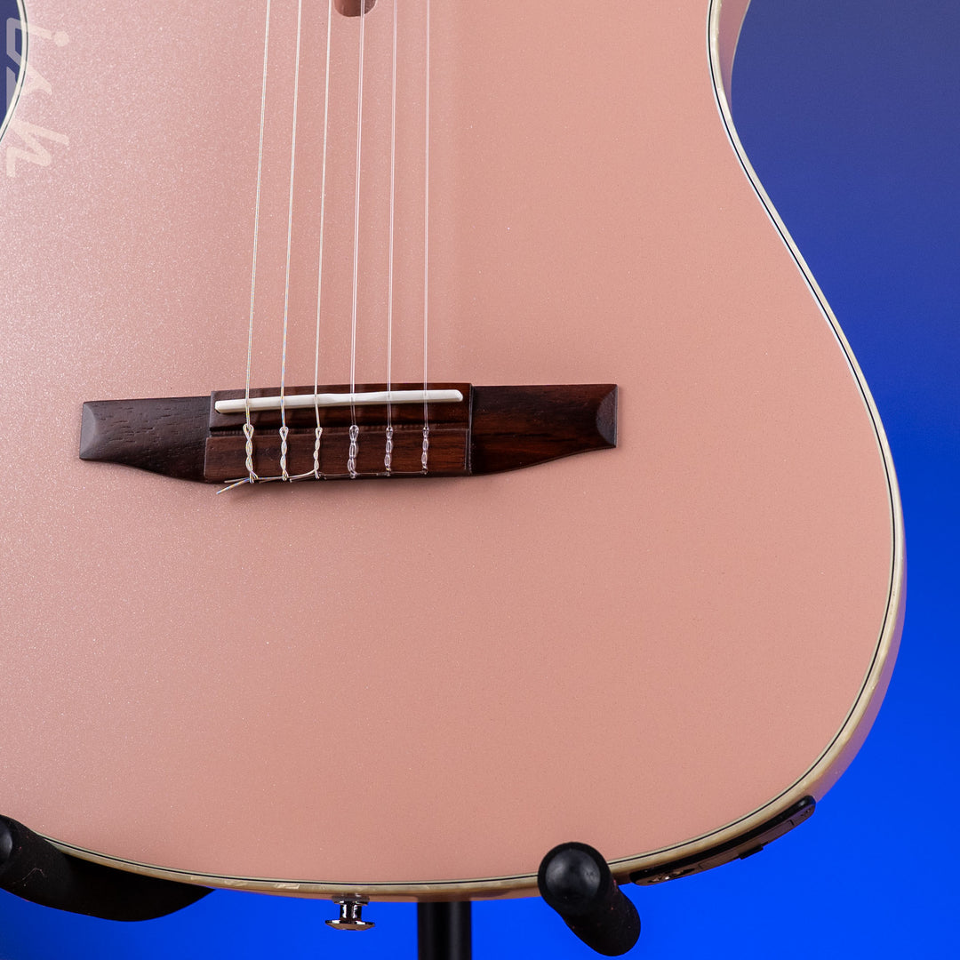 Ibanez TOD10N Tim Henson Signature Nylon Acoustic-Electric Guitar Pearl Pink Flat Demo