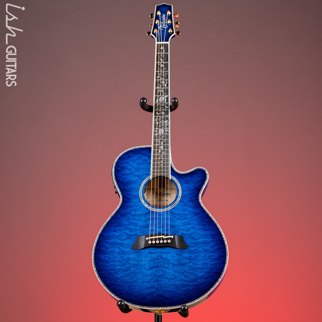 Takamine TSP100 Acoustic-Electric Guitar Gloss Deep Blue Sunburst