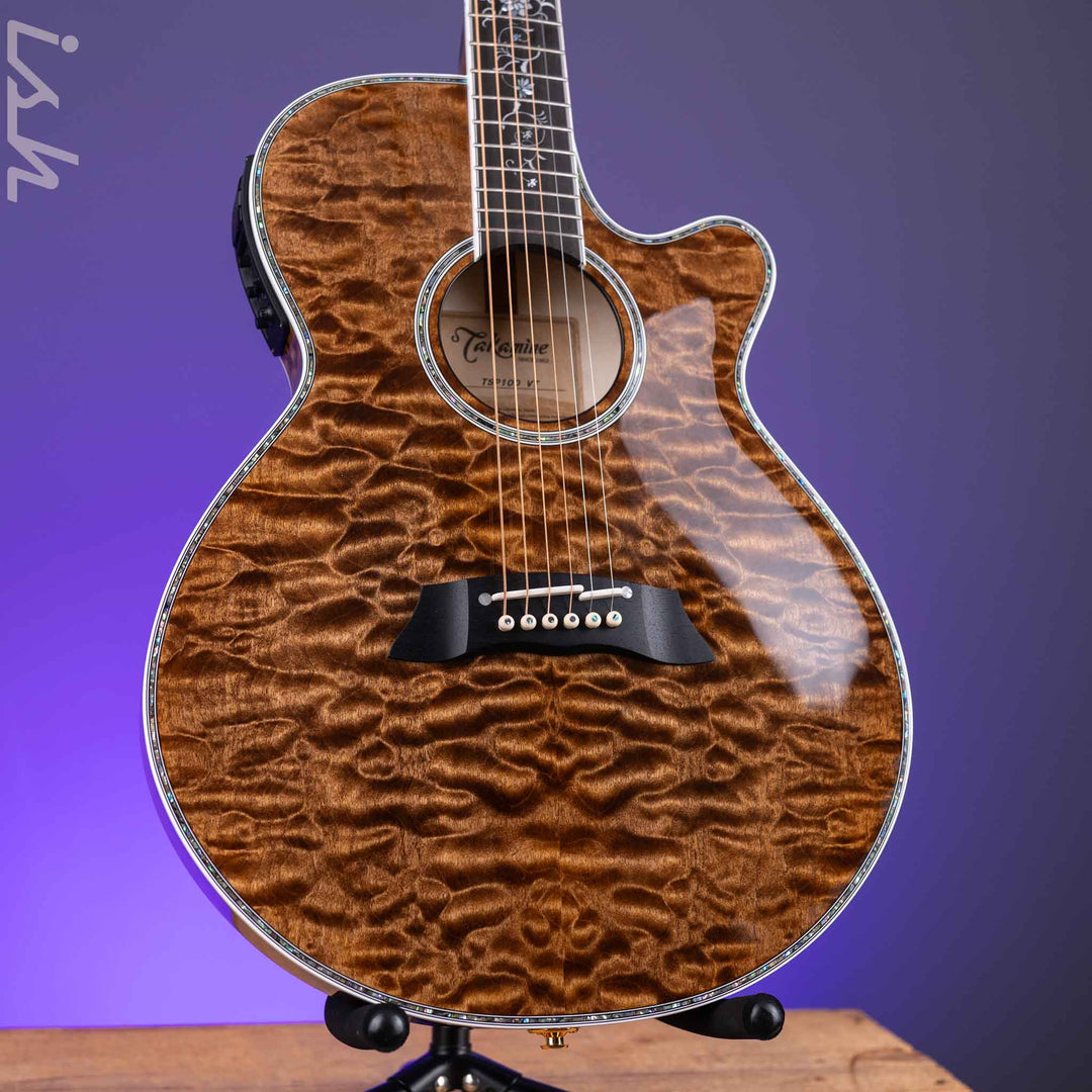 Takamine TSP100 Acoustic-Electric Guitar Gloss Vintage Tobacco Demo