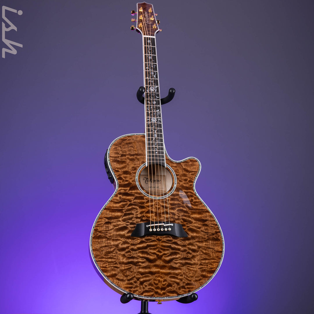 Takamine TSP100 Acoustic-Electric Guitar Gloss Vintage Tobacco Demo