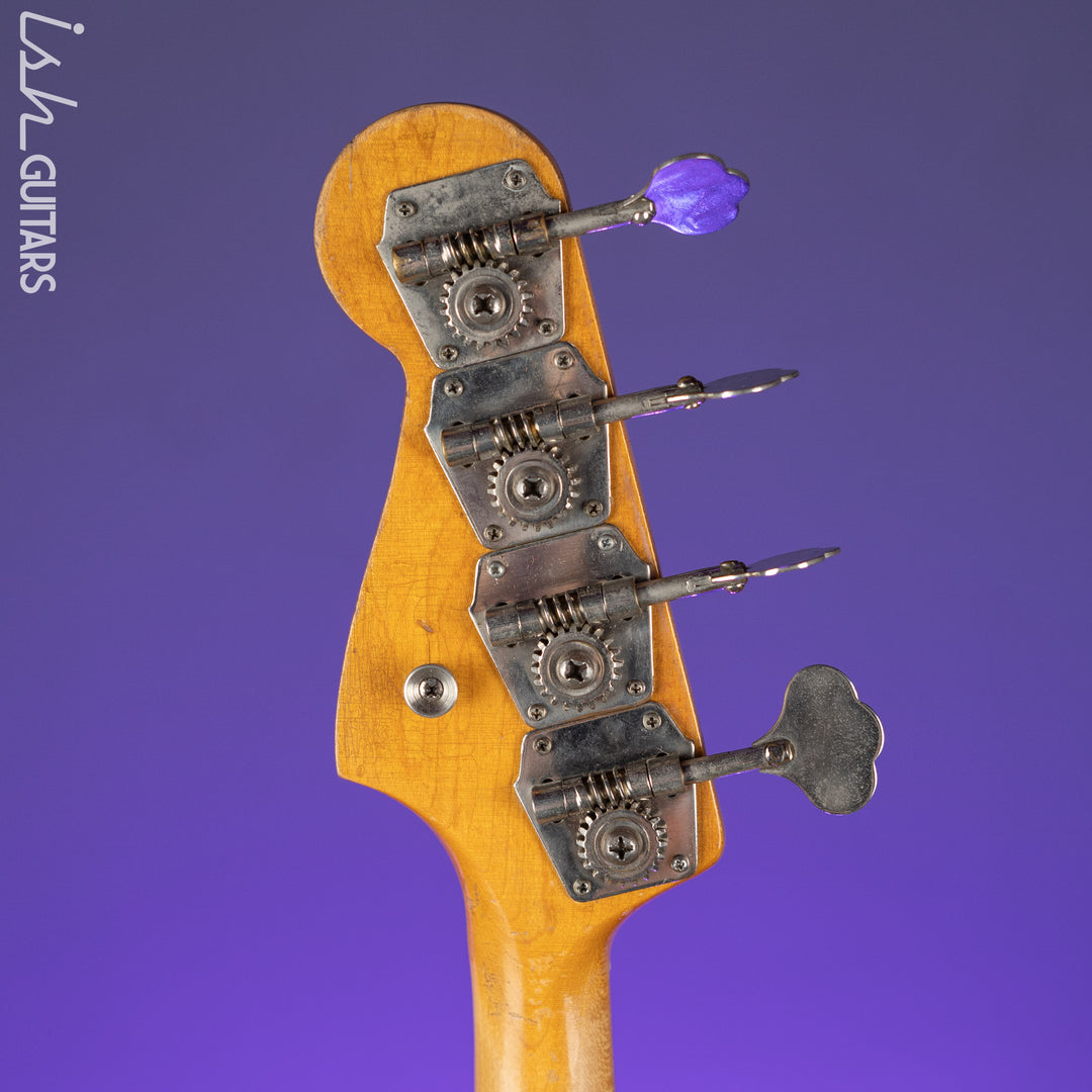1961 Fender Jazz Bass Refin Stacked Knobs Olympic White