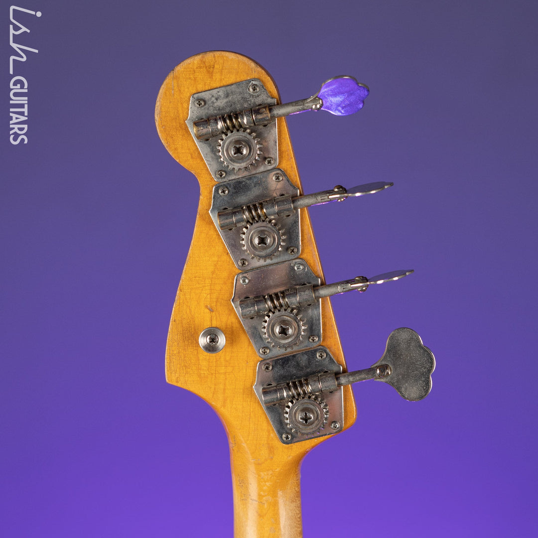 1961 Fender Jazz Bass Refin Stacked Knobs Olympic White