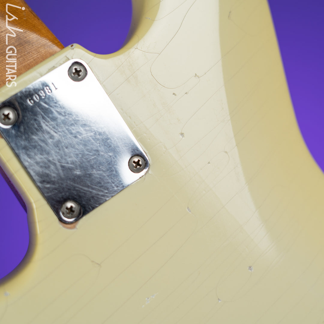 1961 Fender Jazz Bass Refin Stacked Knobs Olympic White