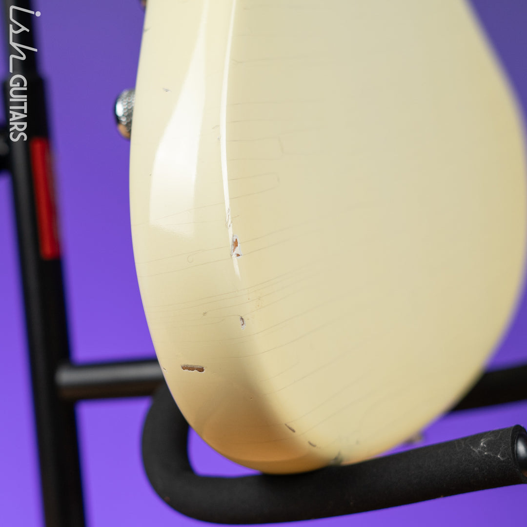 1961 Fender Jazz Bass Refin Stacked Knobs Olympic White