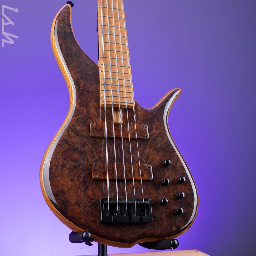 F Bass BN5 Burled Walnut – Ish Guitars