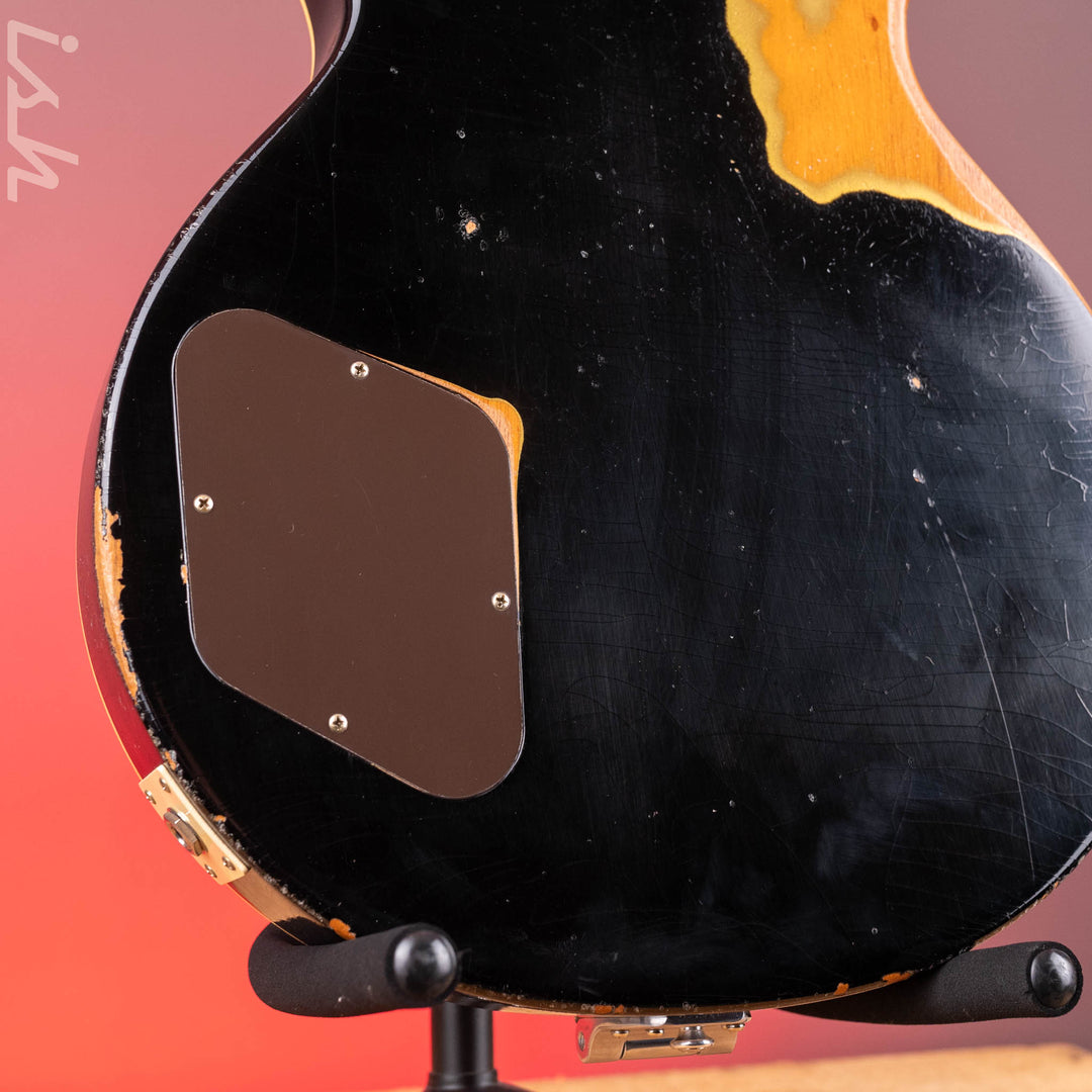 2021 Gibson Murphy Lab Heavy Relic Les Paul Standard 1956 Reissue Black Over Gold w/ Bigsby