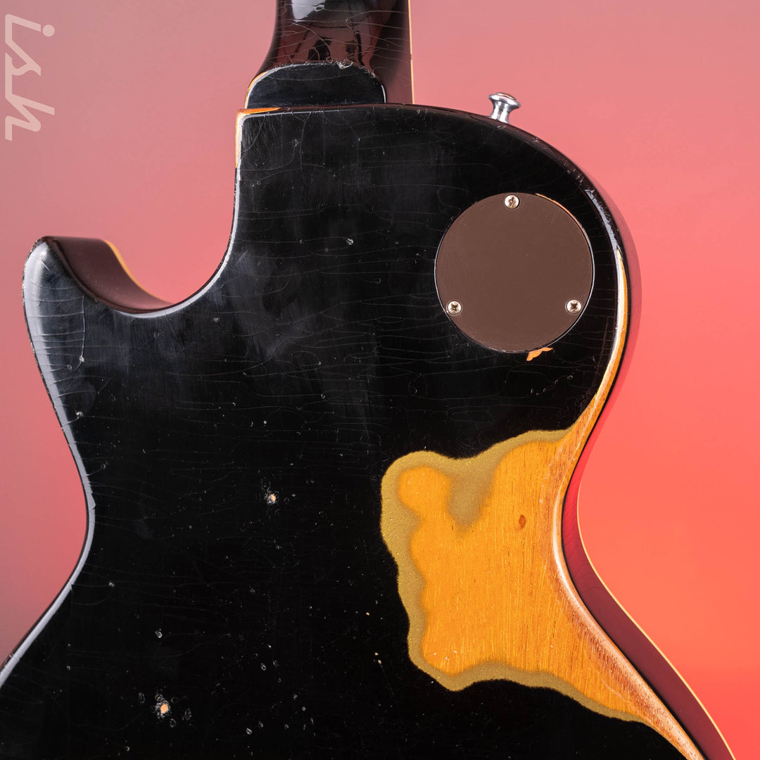2021 Gibson Murphy Lab Heavy Relic Les Paul Standard 1956 Reissue Black Over Gold w/ Bigsby